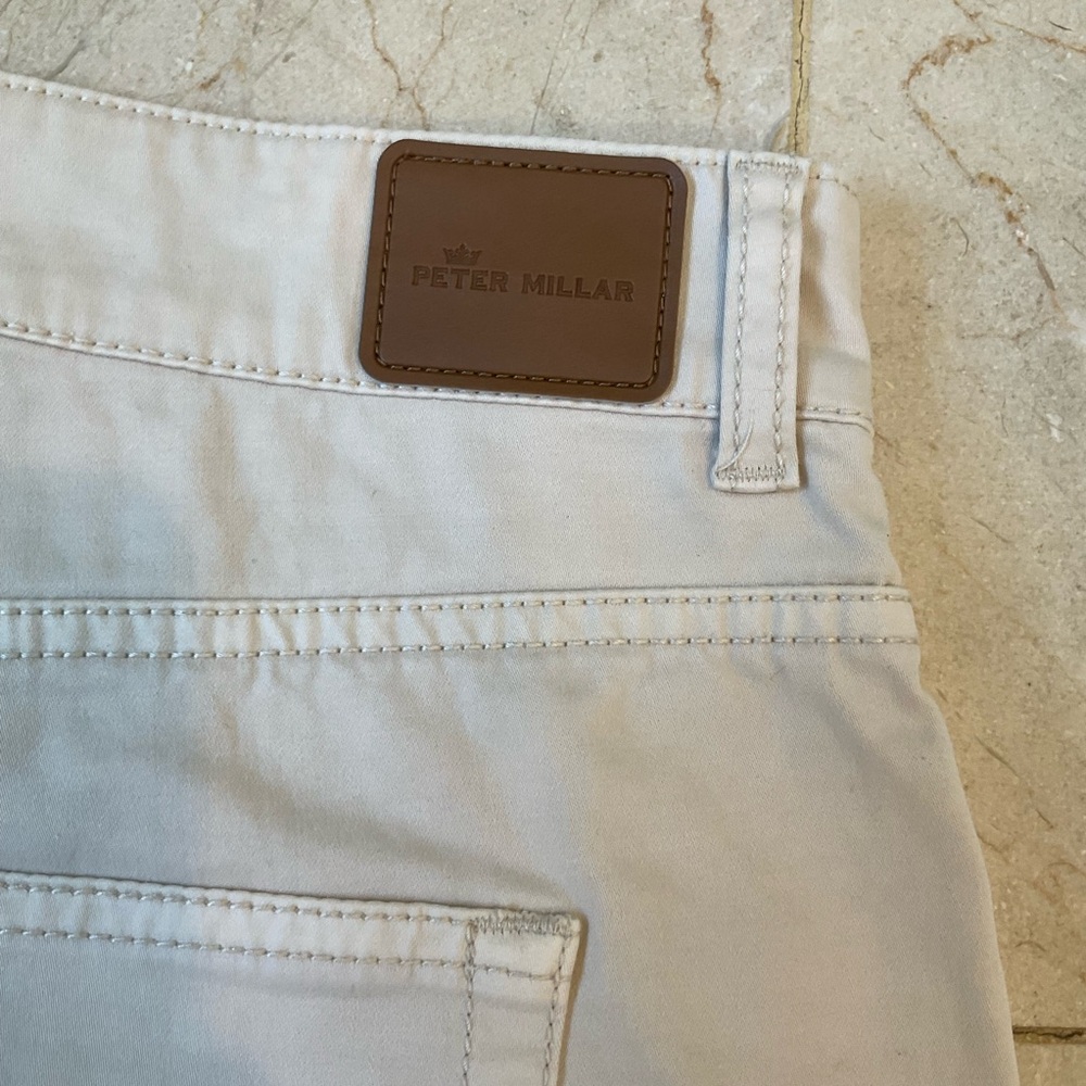 Peter Millar Five-Pocket Pant, Chinos, Cream, Men’s Size 38 x 34 - Picture 10 of 12